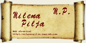 Milena Pilja vizit kartica